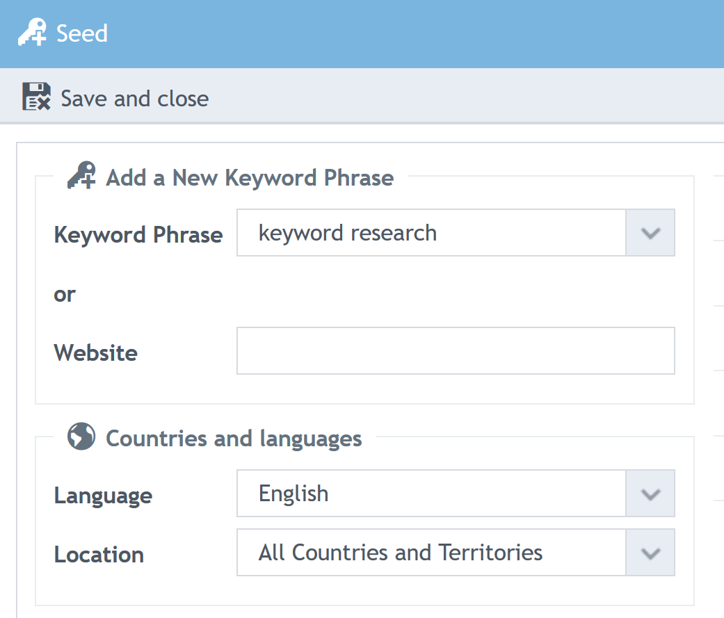 keywords in research article