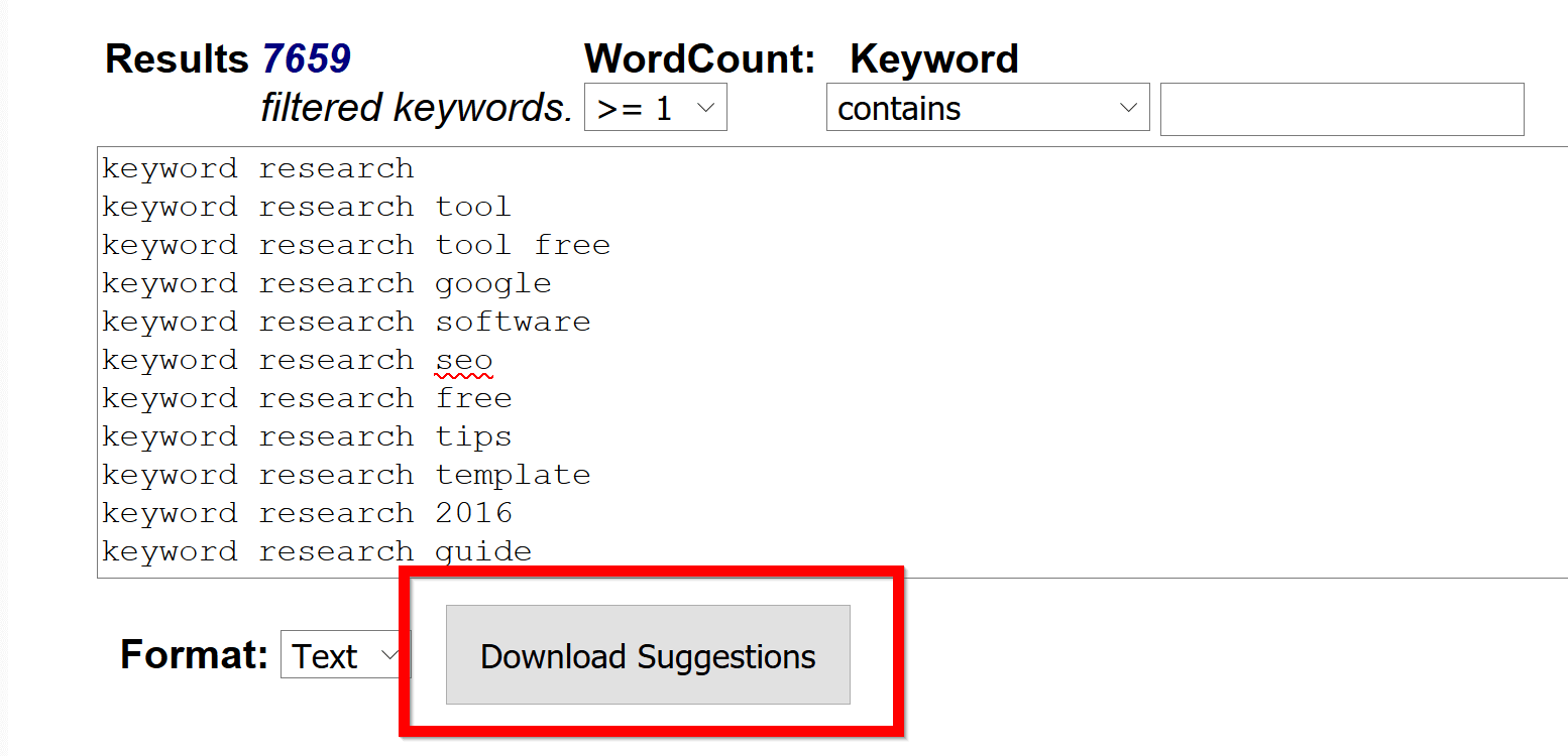 market research keyword