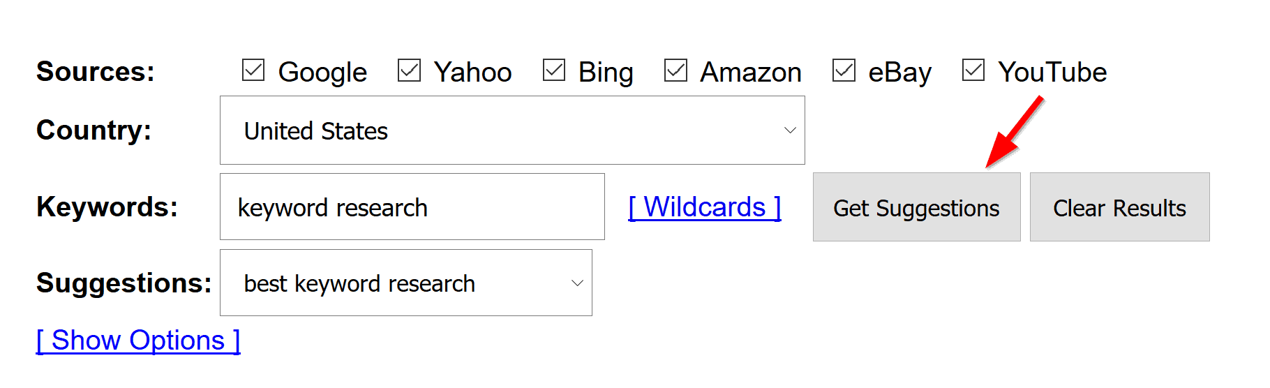 keywords in research article