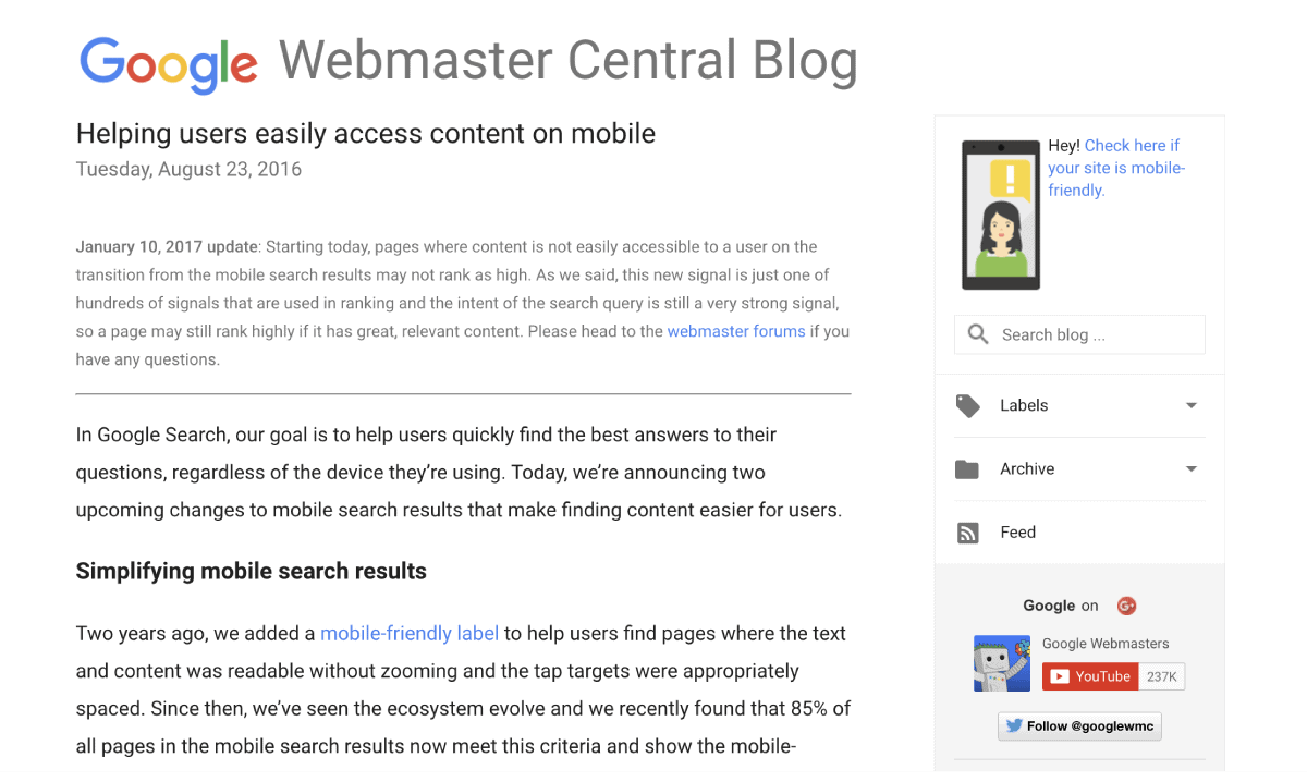 A new mobile friendly testing tool, Google Search Central Blog