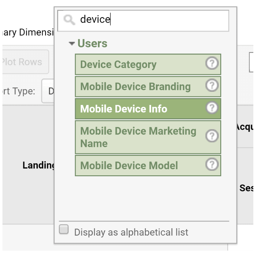 Google Analytics设备类别