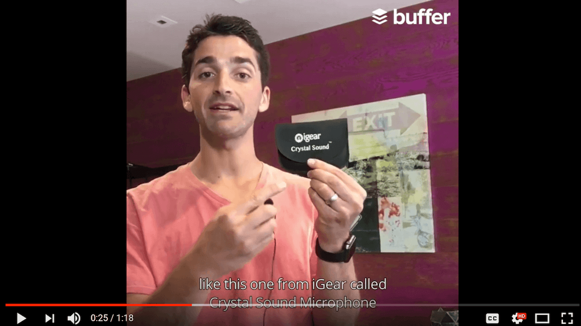 Buffer unscripted video