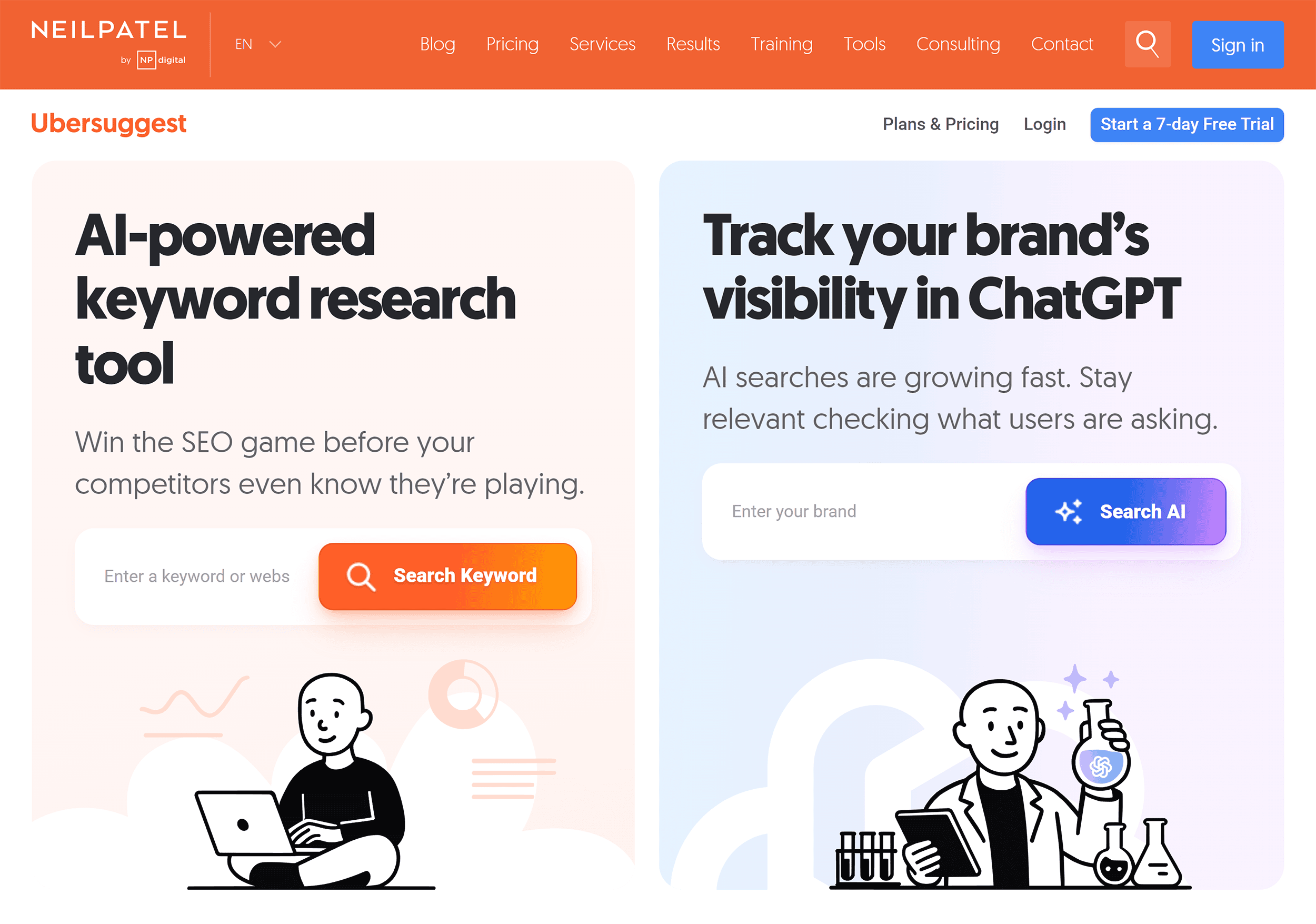 Ubersuggest – Homepage Ubersuggest – Homepage