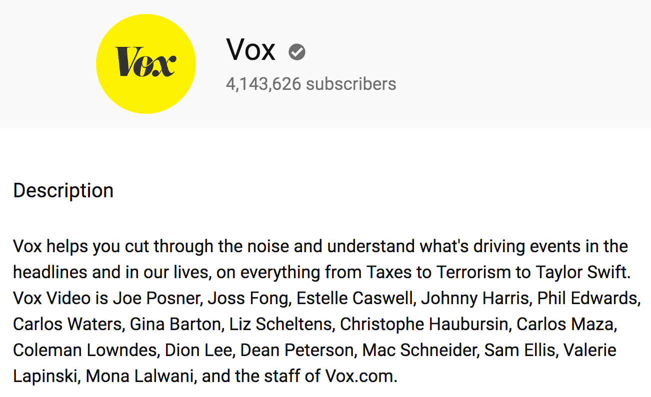 Vox informative description