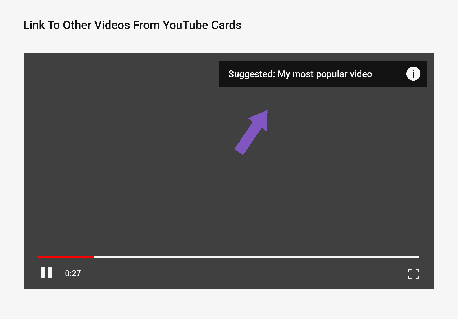 Link to other videos from YouTube cards