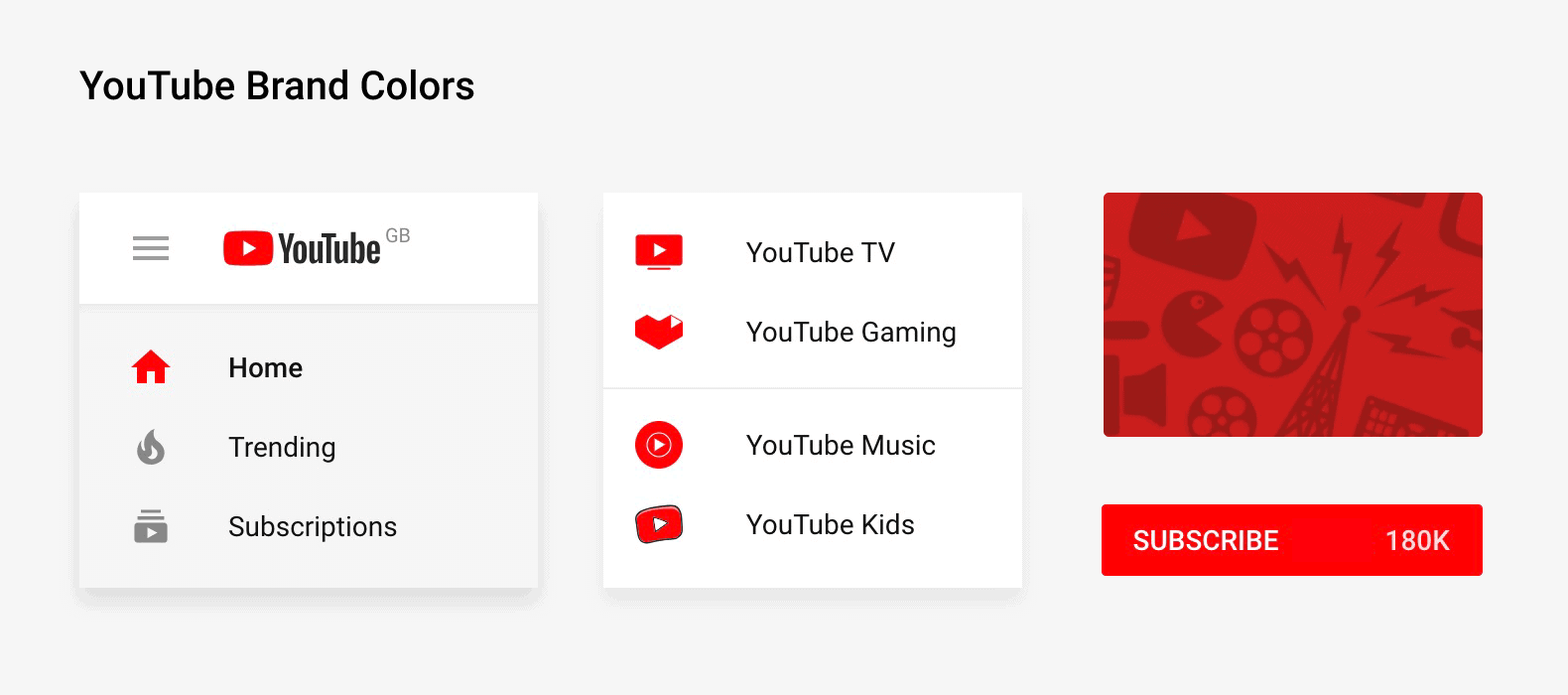 YouTube brand colors