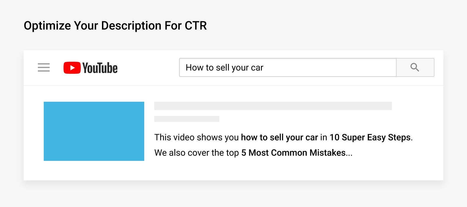 Optimize your description for CTR