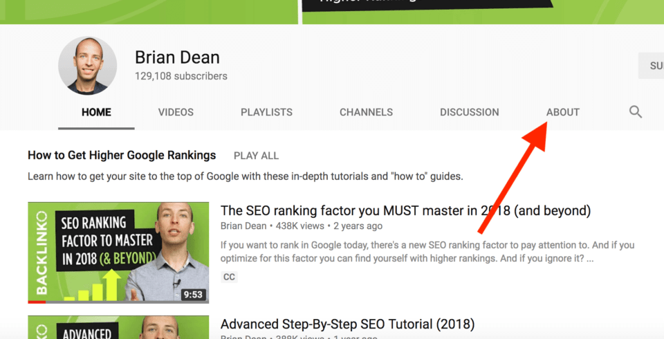 YouTube Channel Keywords