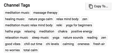 YouTube Channel Keywords