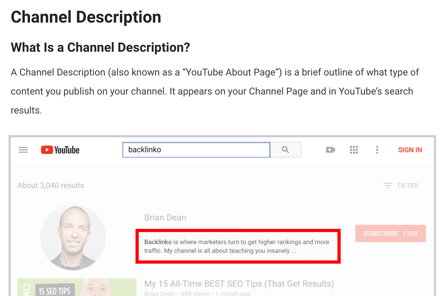 Channel Description – YouTube Marketing Hub