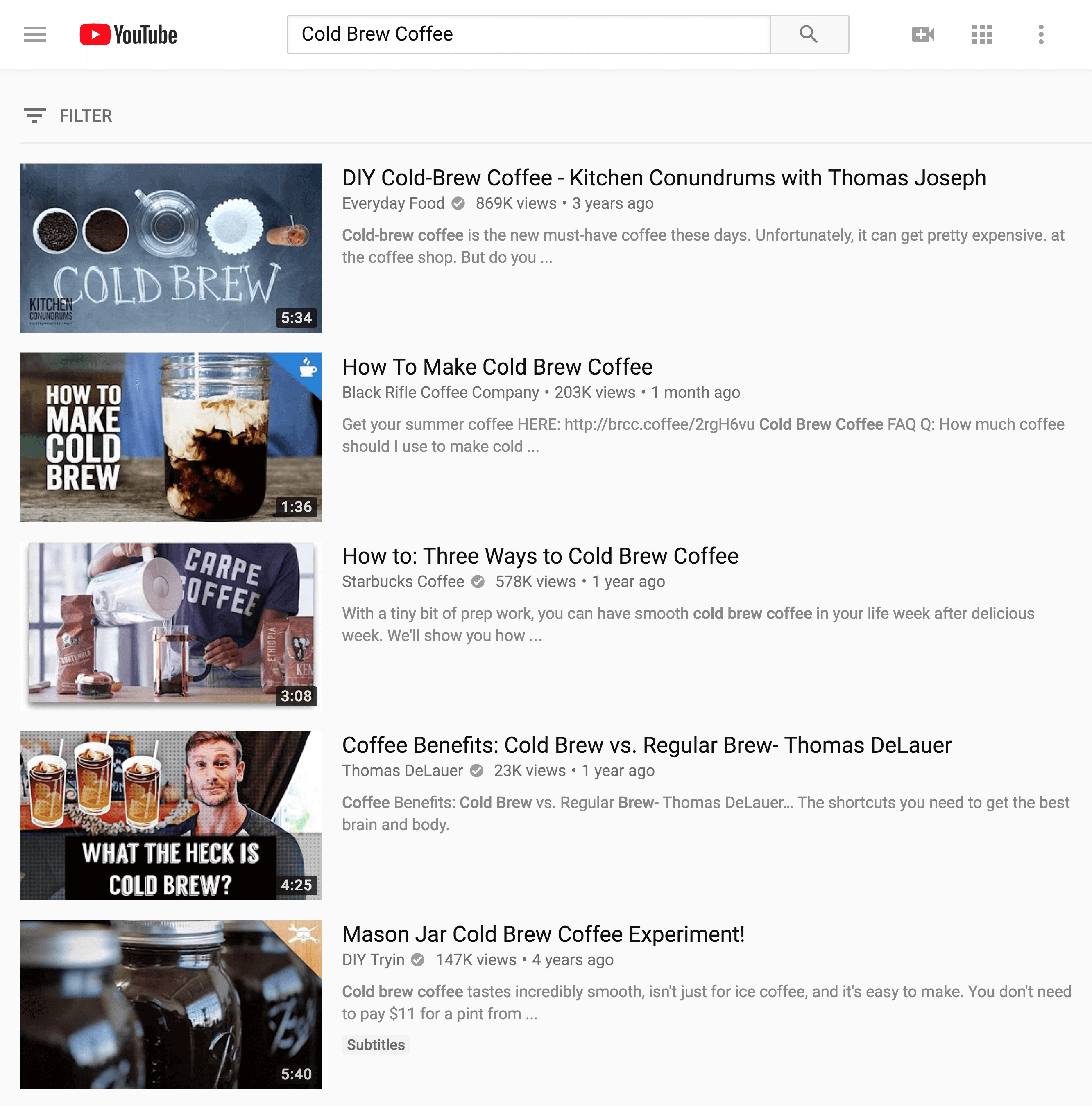 YouTube search