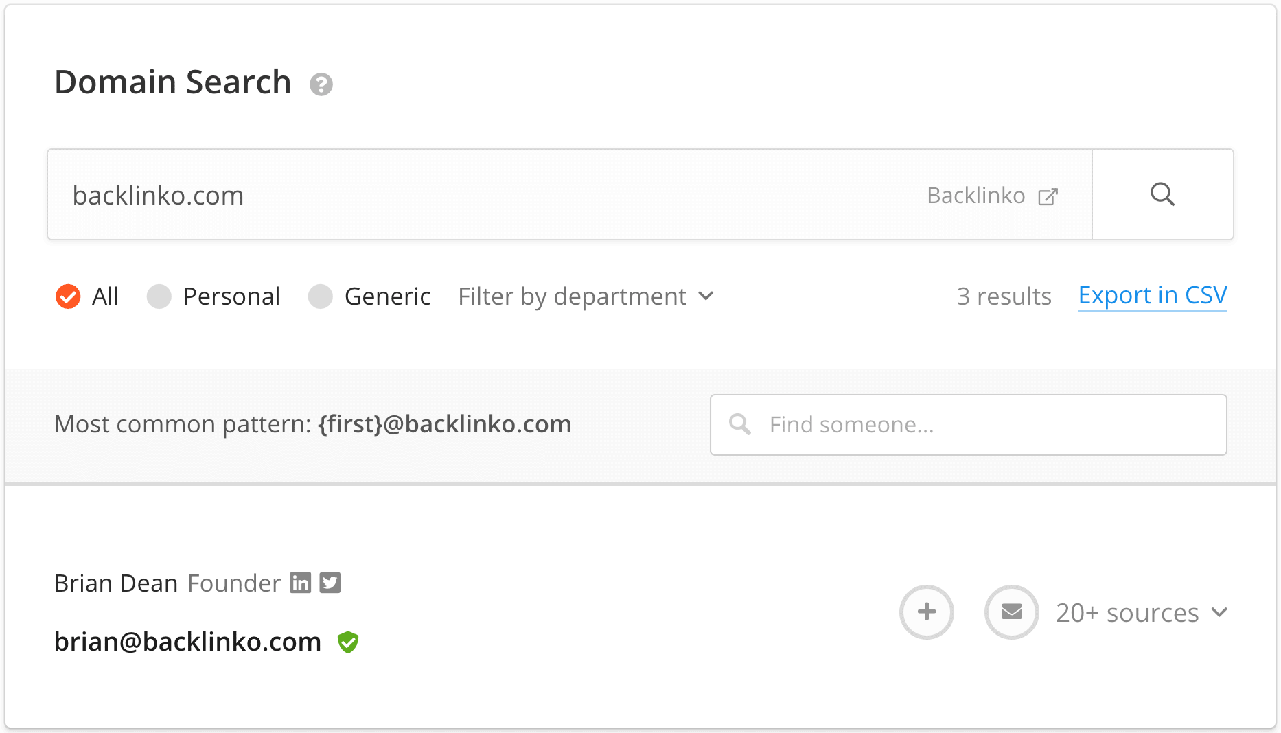 Hunter.io – Contact information Hunter.io – Contact information