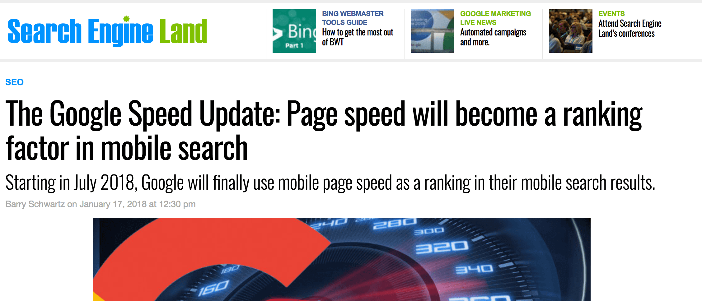 Google Update Makes Speed More Important