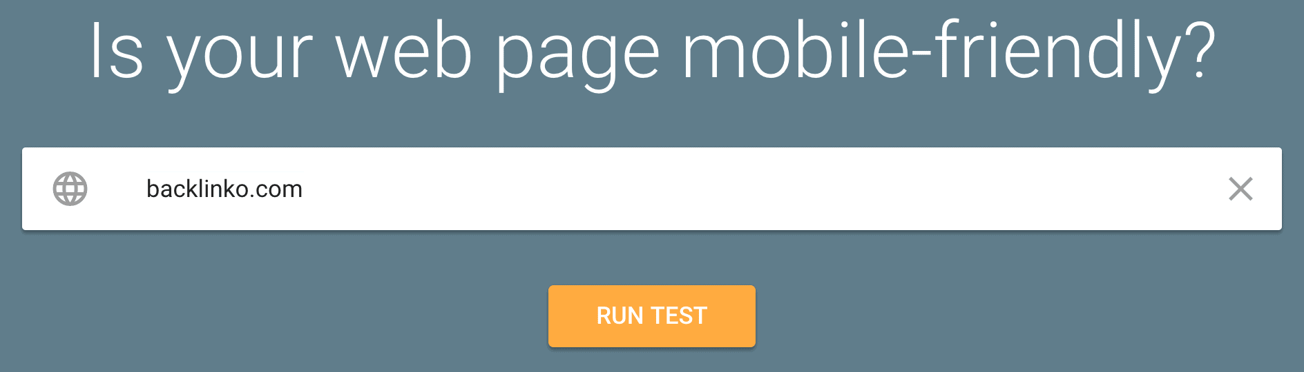 Test your friend. Mobile friendly. Google mobile Page.