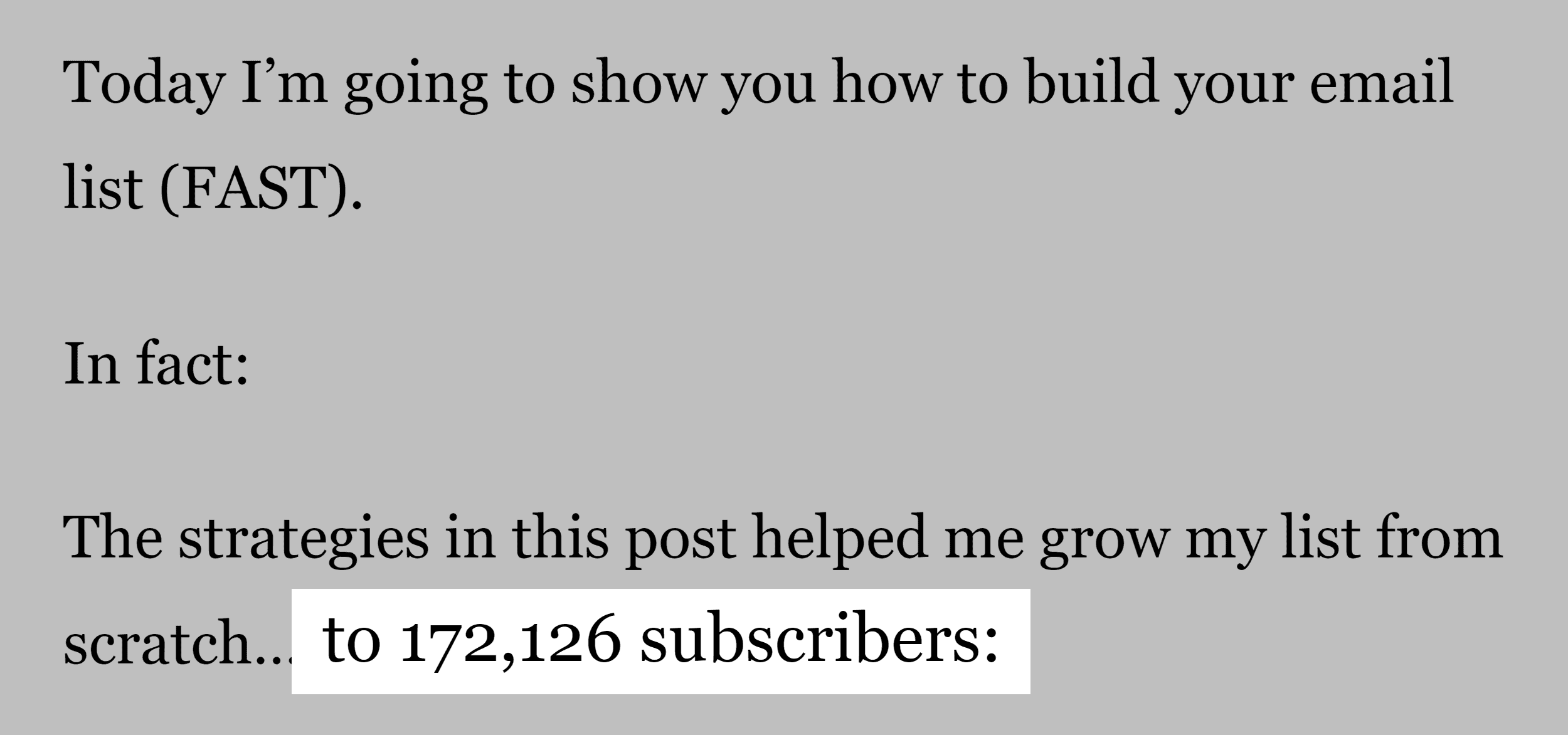 172K email subscribers