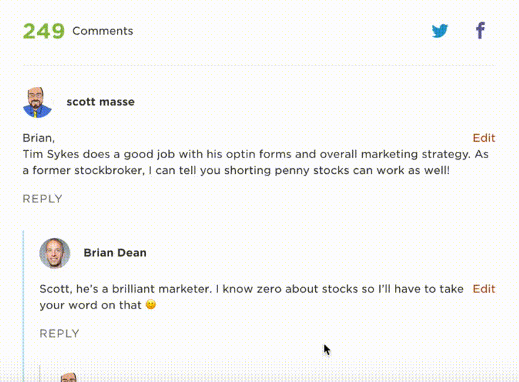 List Building – Brian’s comments List Building – Brian's comments
