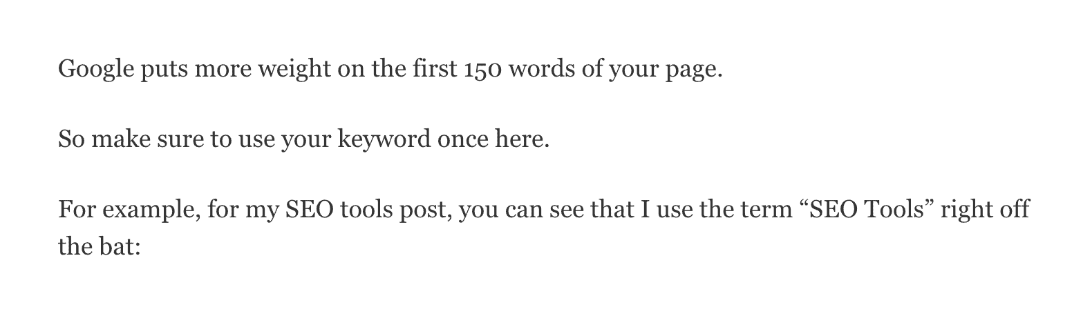 Short sentences Short sentences
