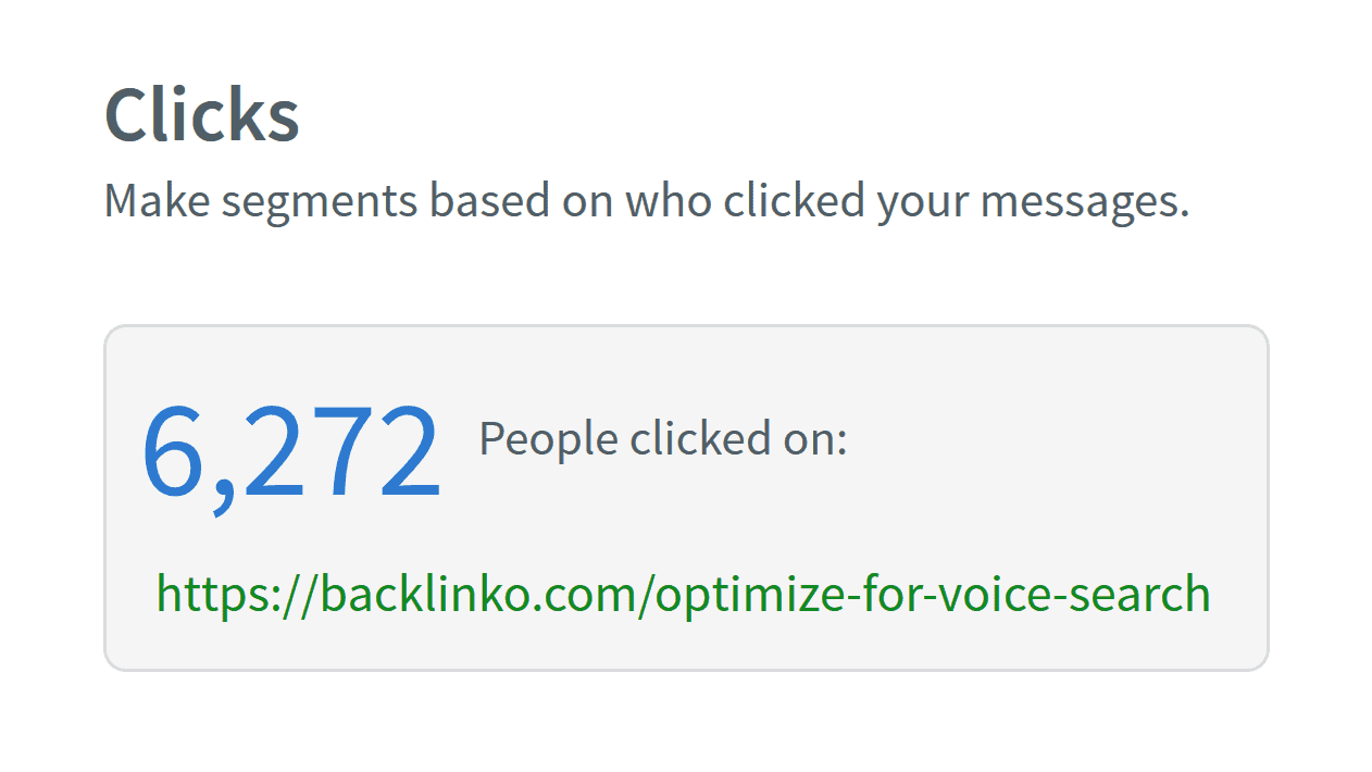 Backlinko – Voice search email clicks