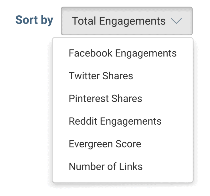 BuzzSumo – Sort by network