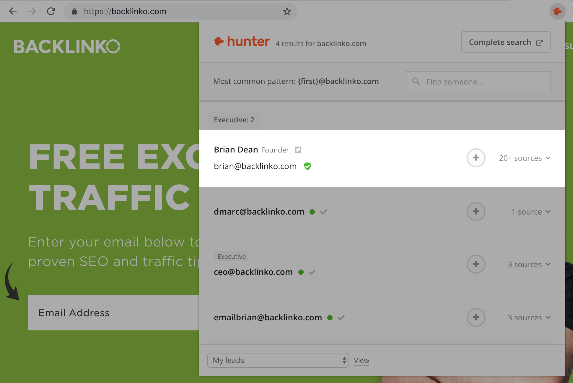 Hunter.io – Chrome extension