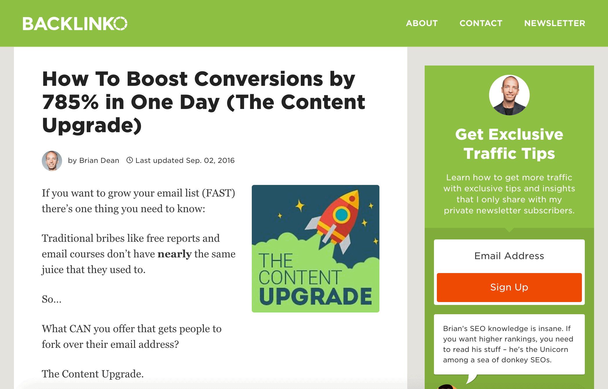 Increase Conversions post