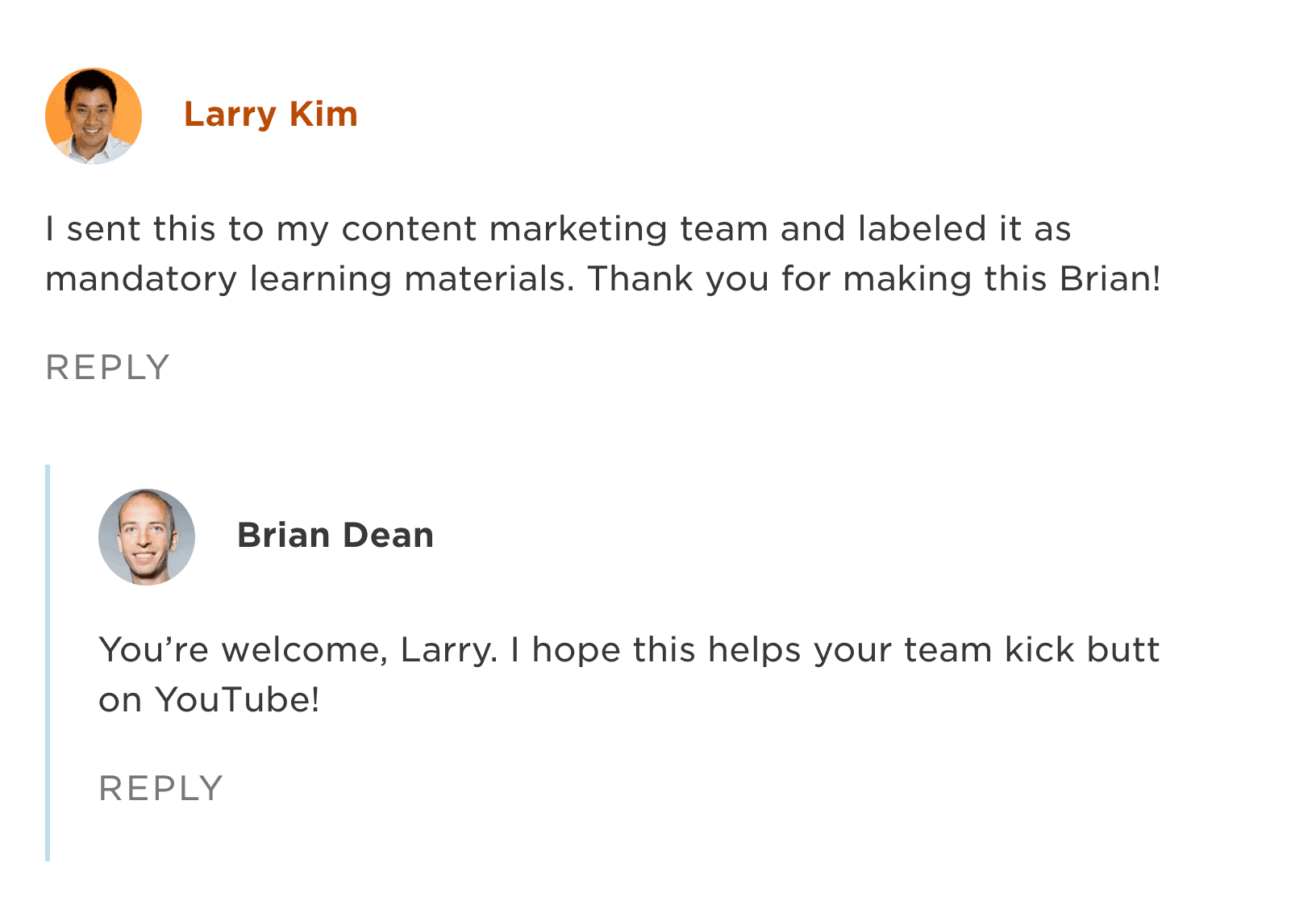 Larry Kim Backlinko comment