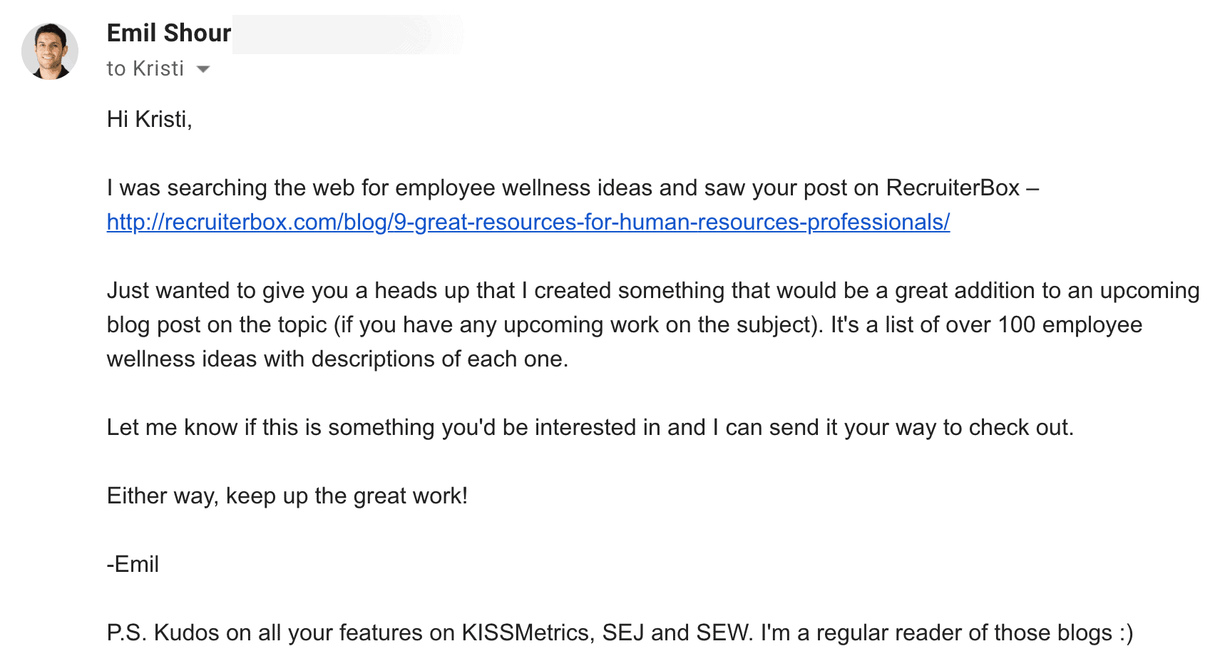 Emil – Email to RecruiterBox Emil – Email to RecruiterBox