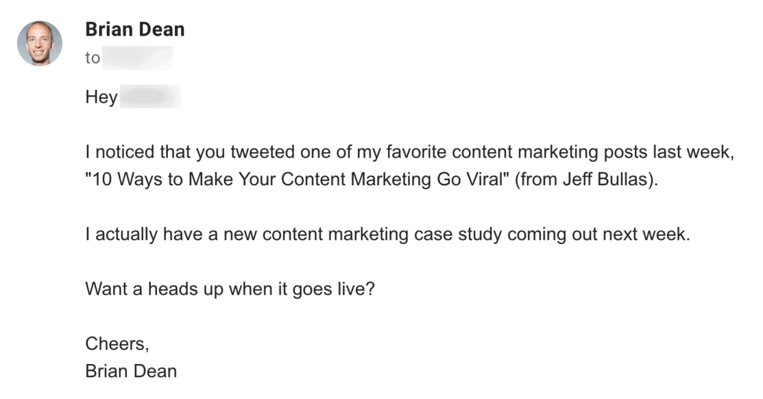 Personalized outreach email Personalized outreach email