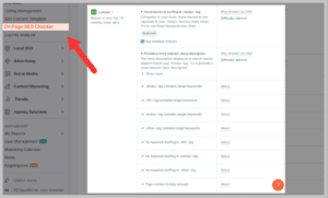 Analyze On-Page SEO