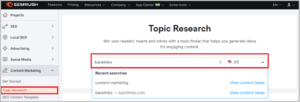 Learn how to use Topic Research Tool on Semrush