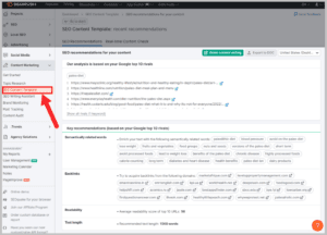 Semantically related keywords for your content