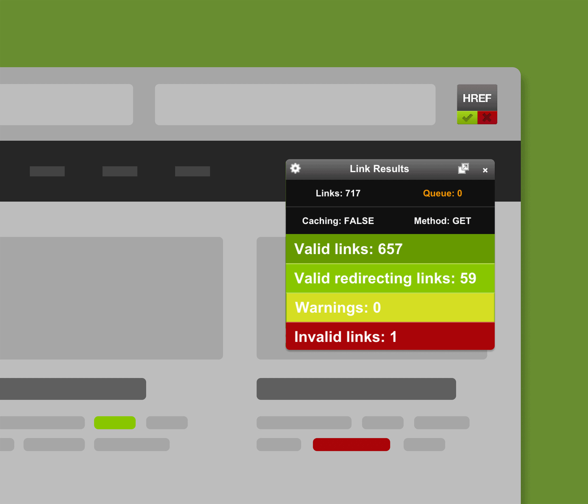 “Check My Links” results "Check My Links" results
