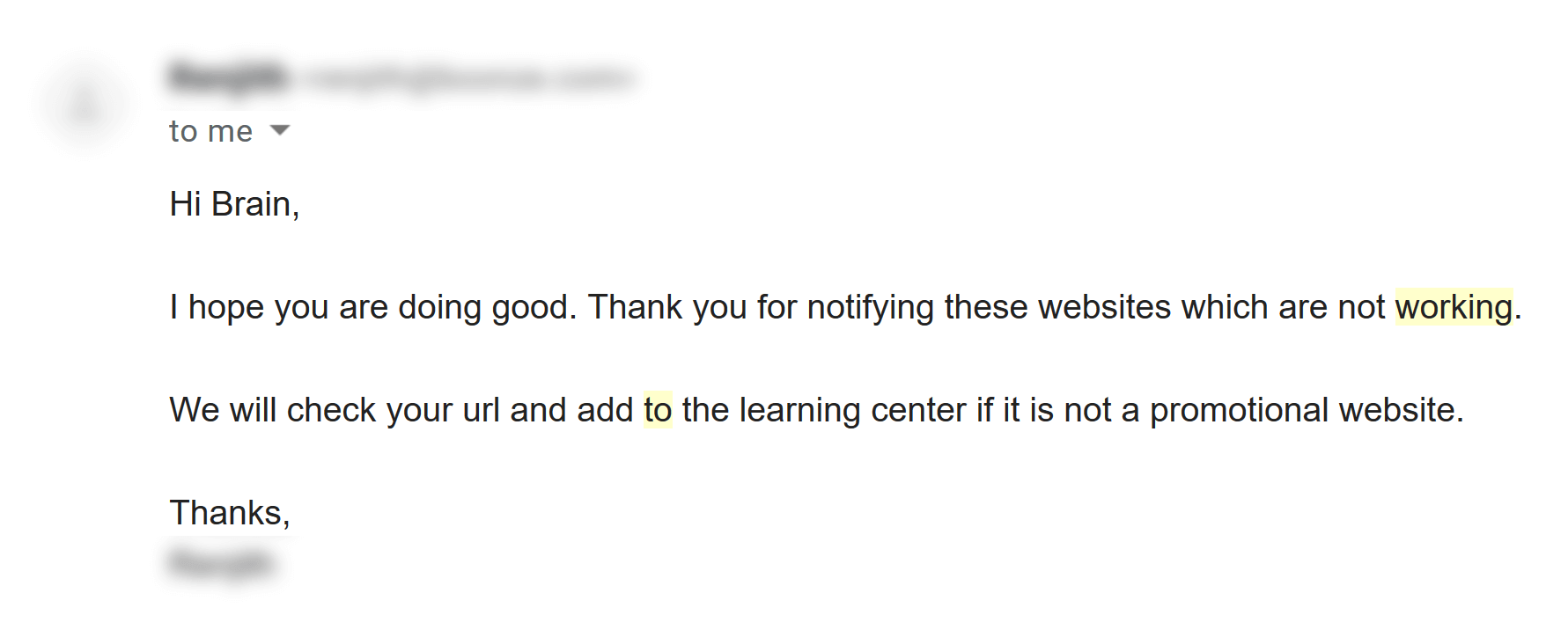 Conversion email reply Conversion email reply