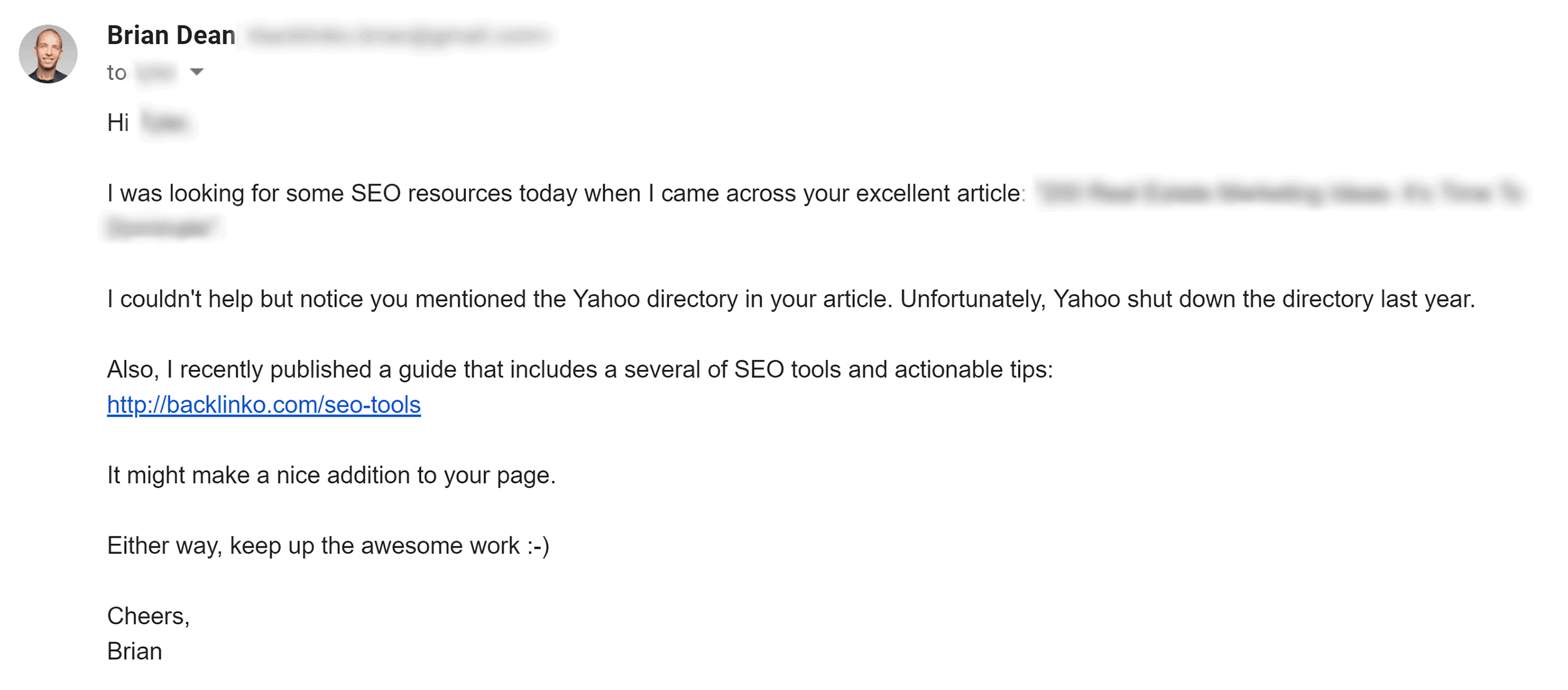 Gently nudging email Gently nudging email