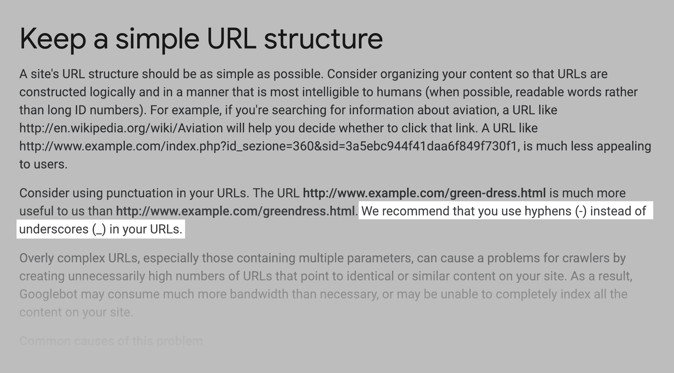 How to fix issues with underscores in URLs