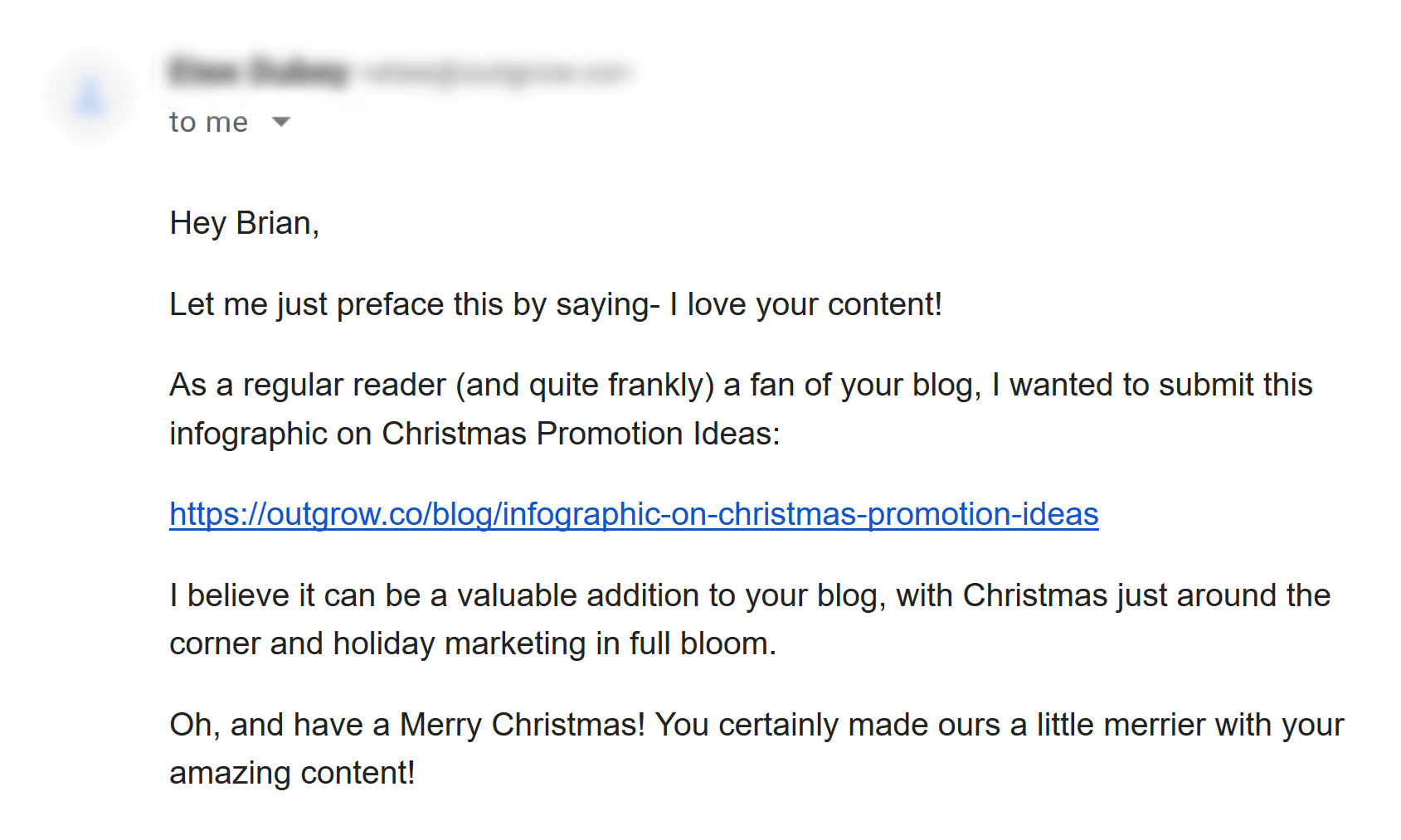 Outreach email Outreach email