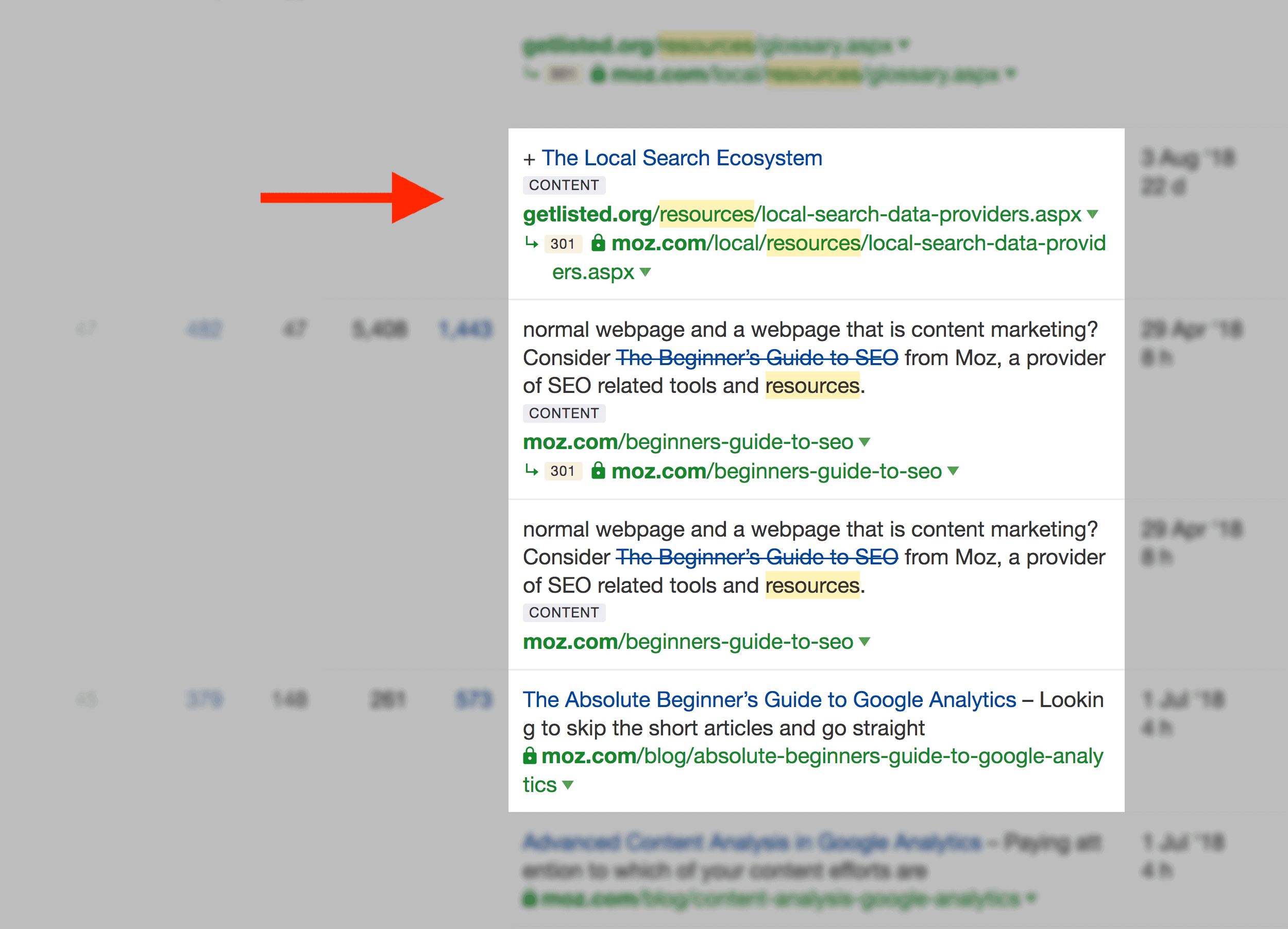 Pages that use links Pages that use links