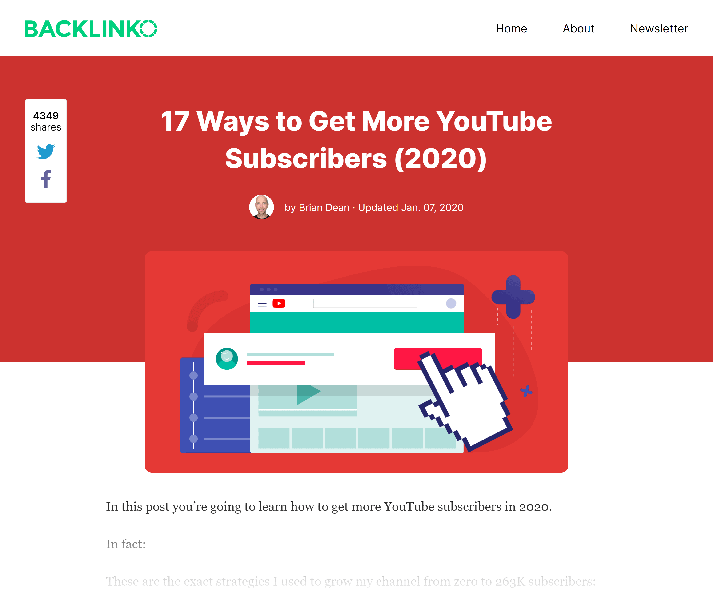 Backlinko – How to get YouTube subscribers