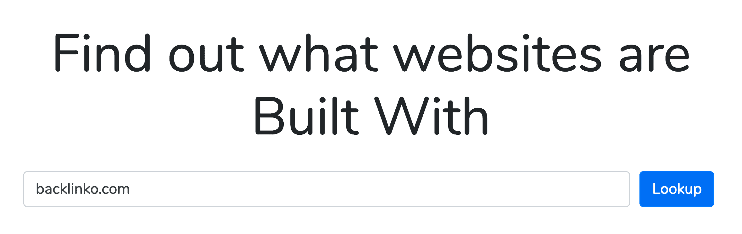 Built With – Search