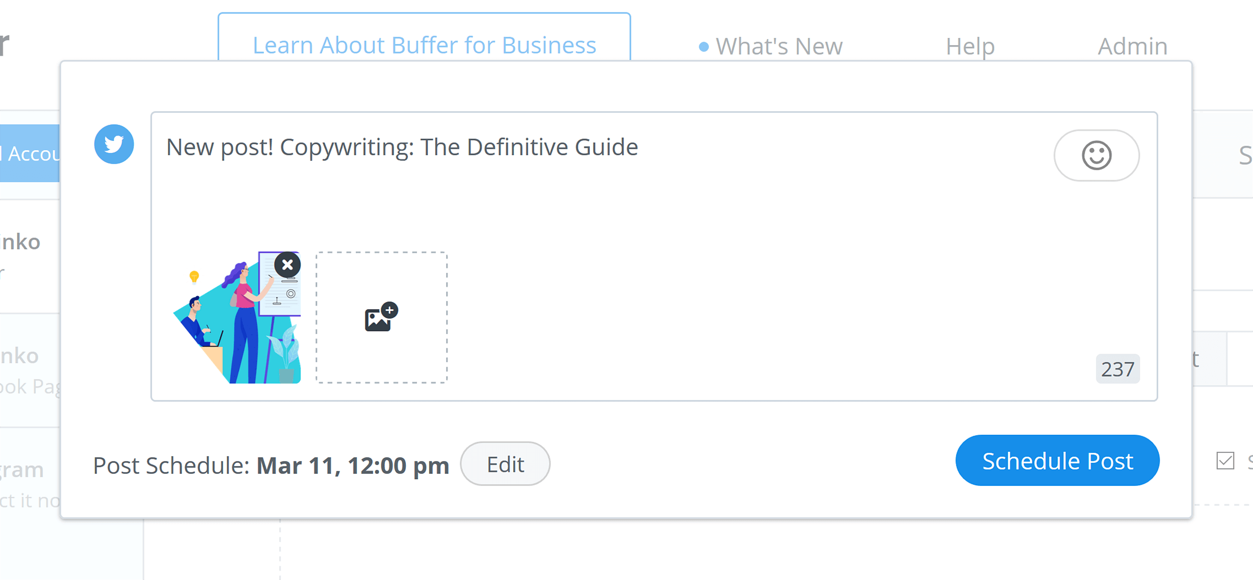 Buffer – Schedule post