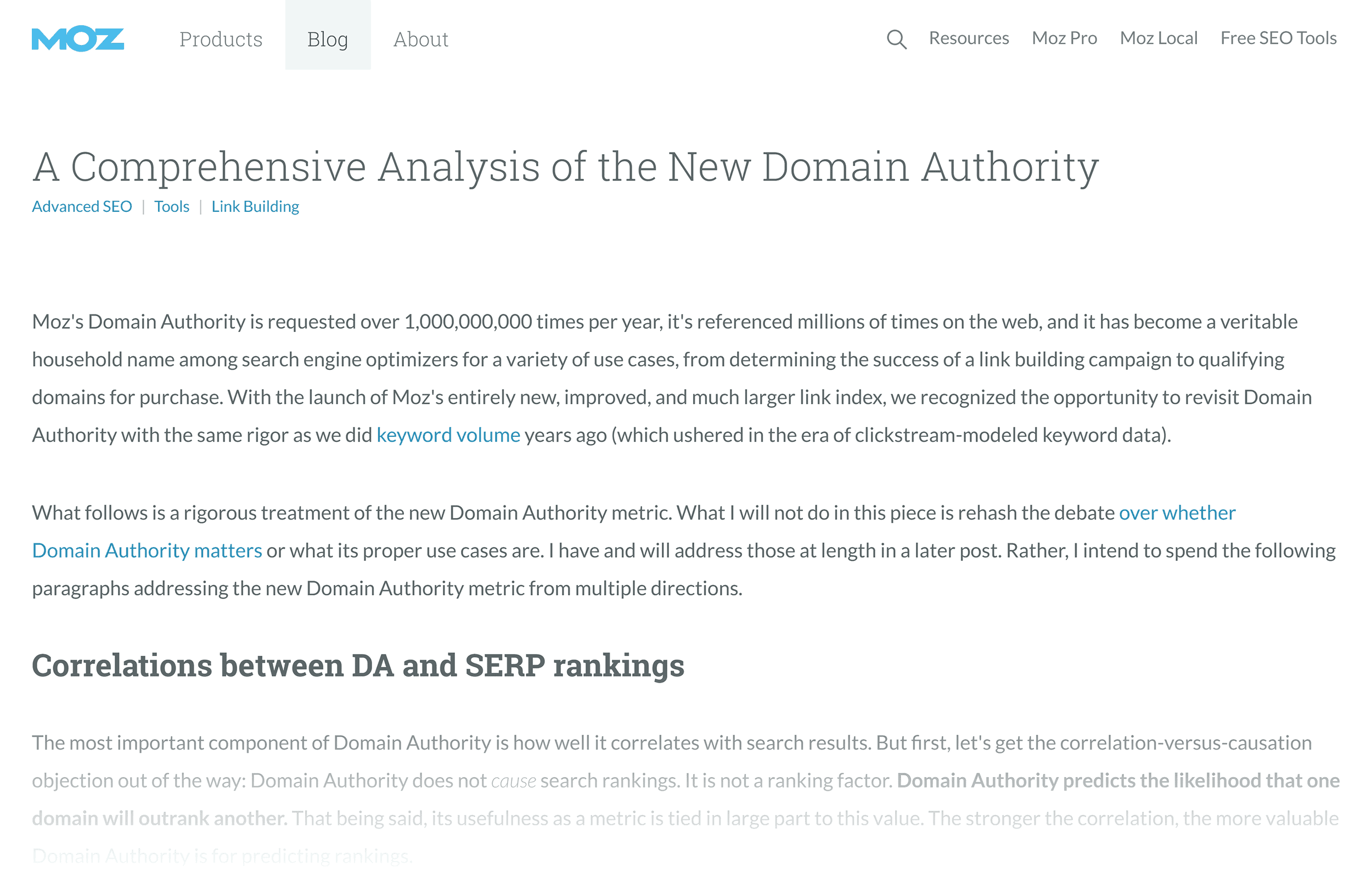 Moz – Domain Authority Moz – Domain Authority