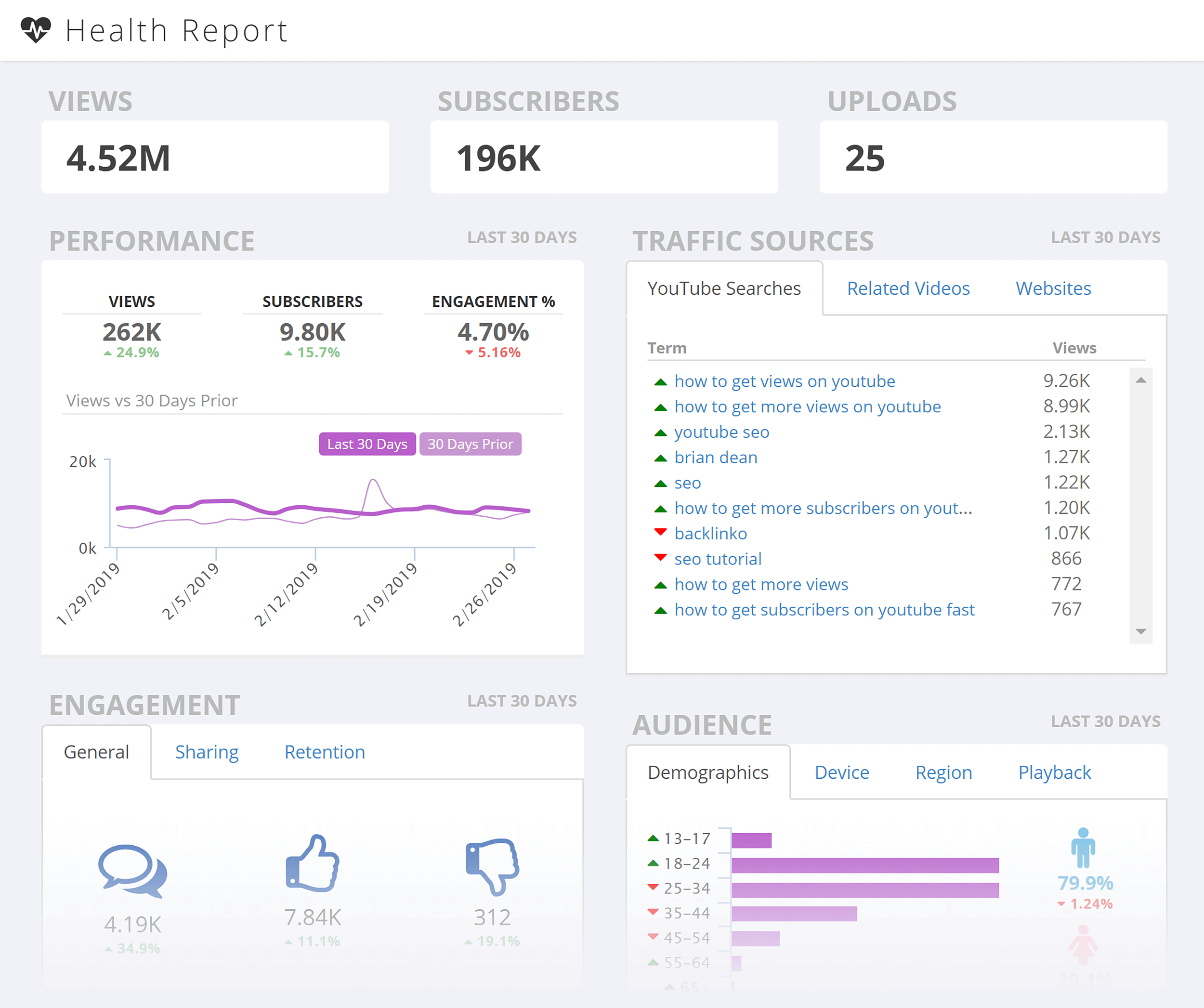 TubeBuddy – Health report