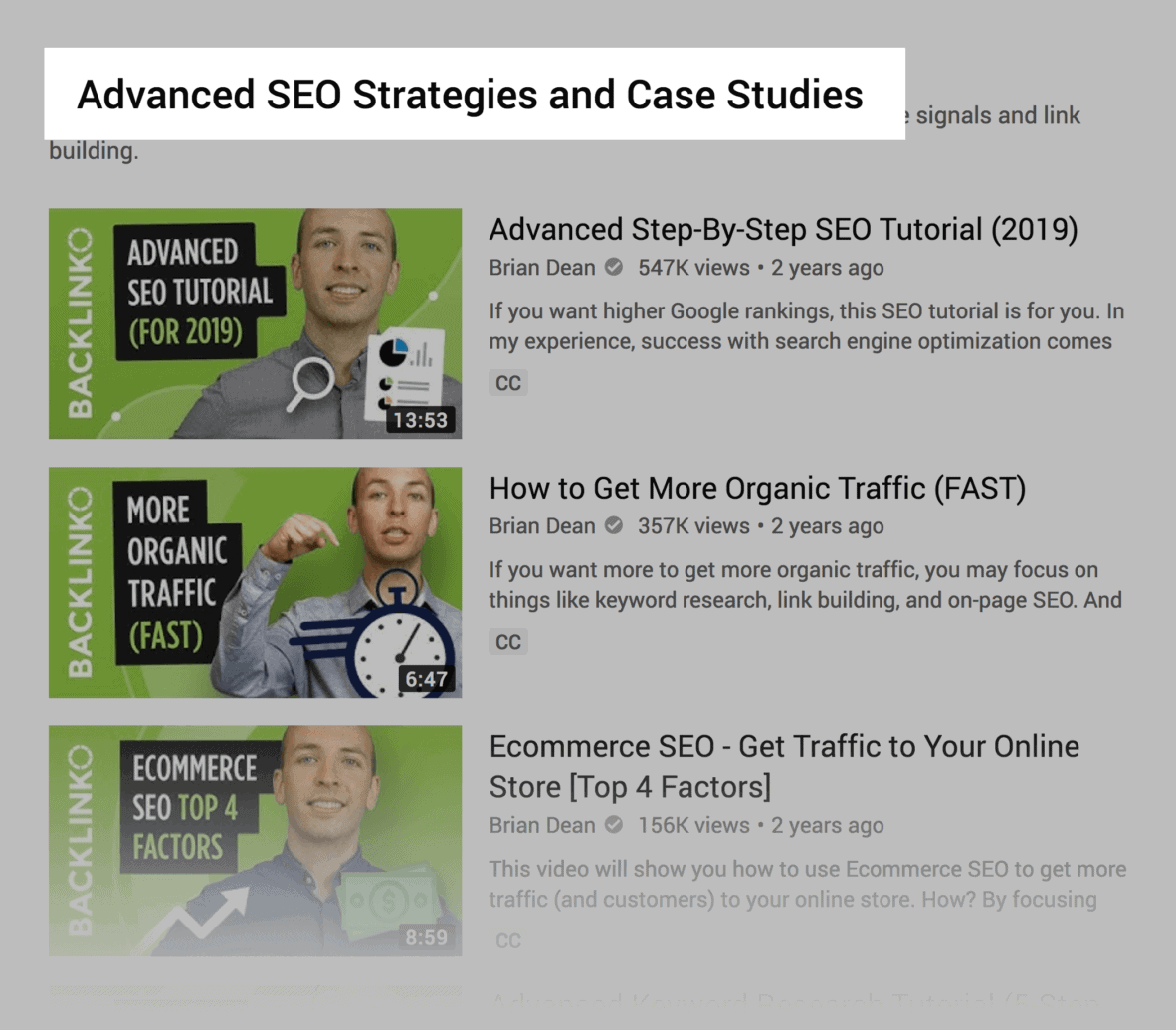 Advanced SEO playlist – New Advanced SEO playlist – New