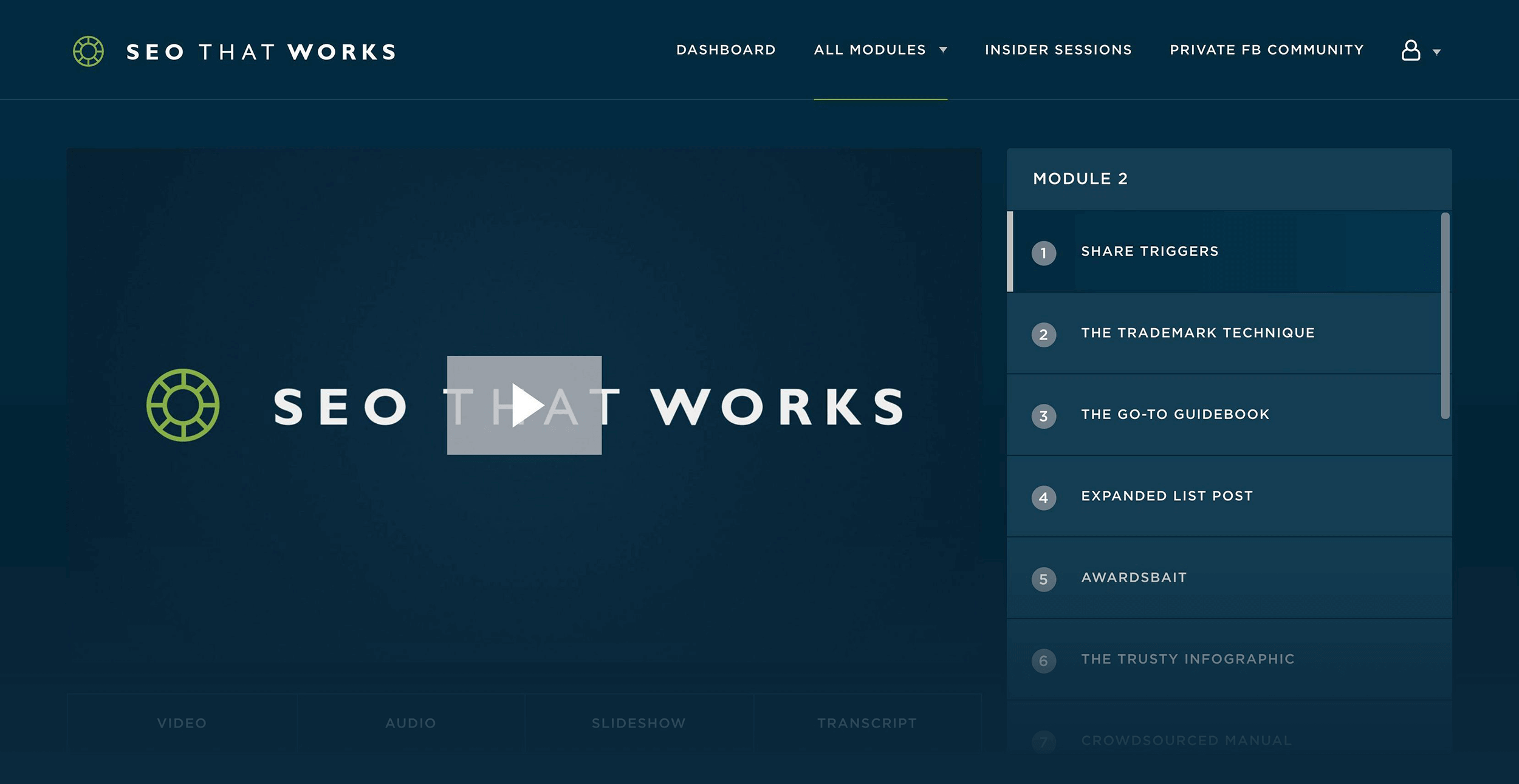 SEO That Works – Module 2, faded