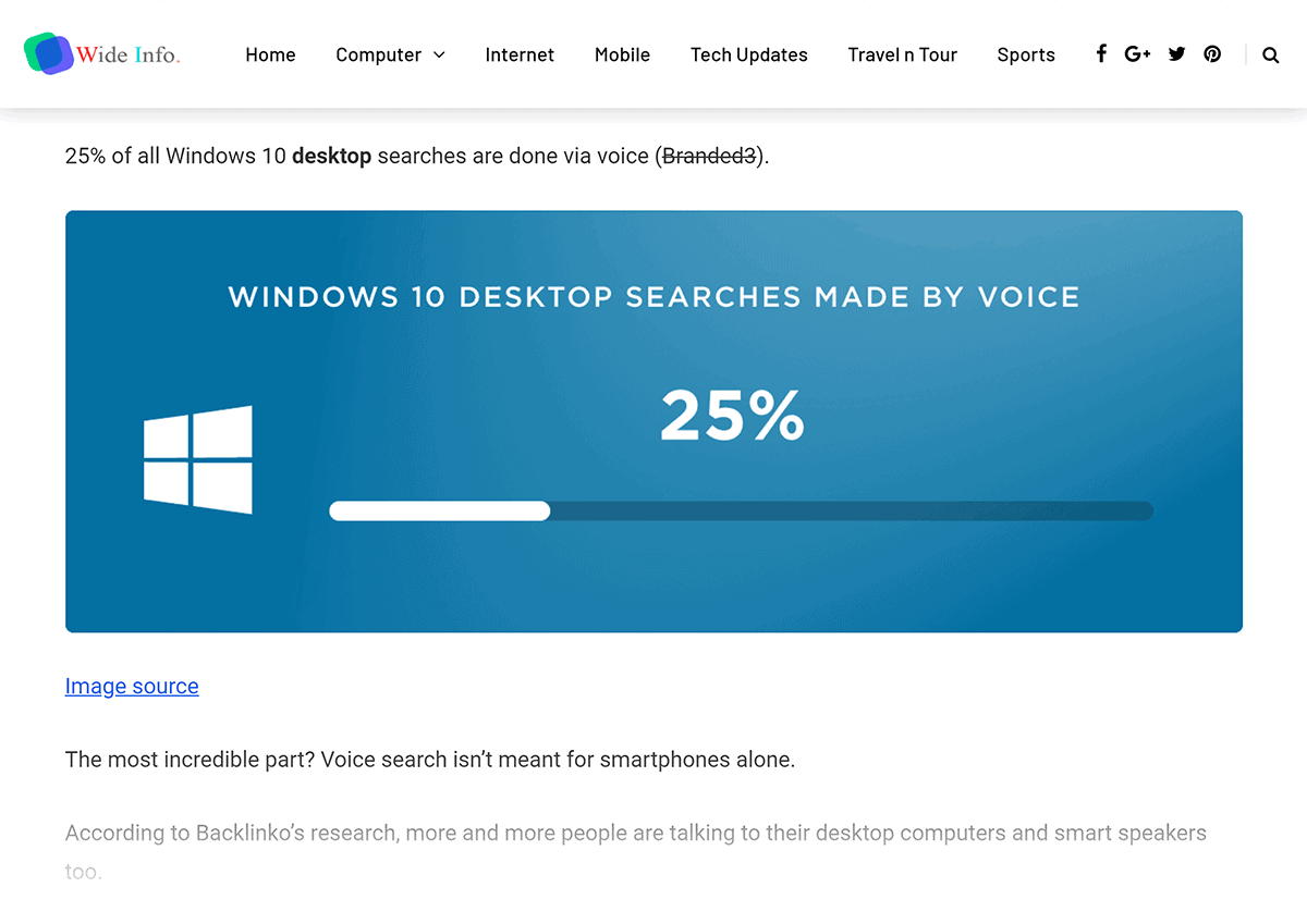 "Windows 10 desktop searches" visual – Image backlink from WideInfo