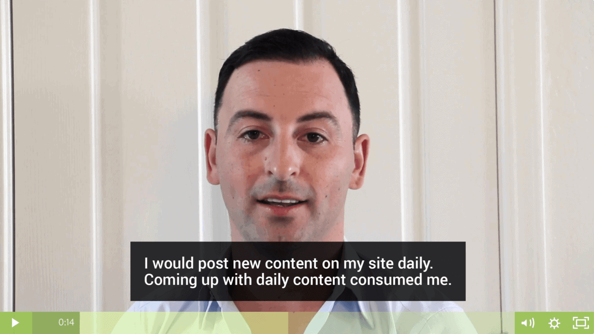 Don describes how he struggled with content creation