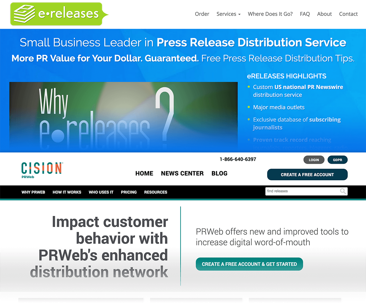 e-releases and PR web