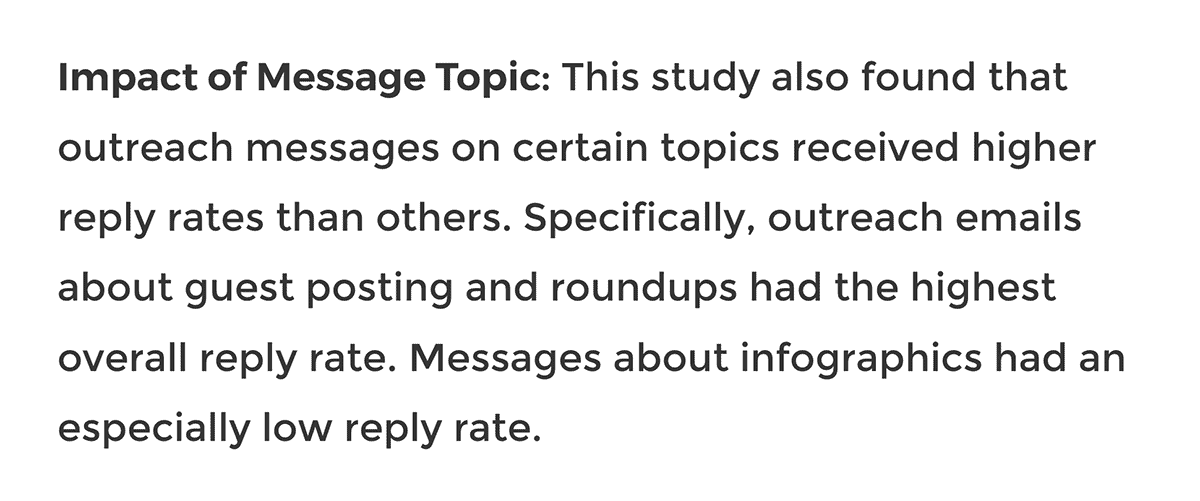 Impact of message topic