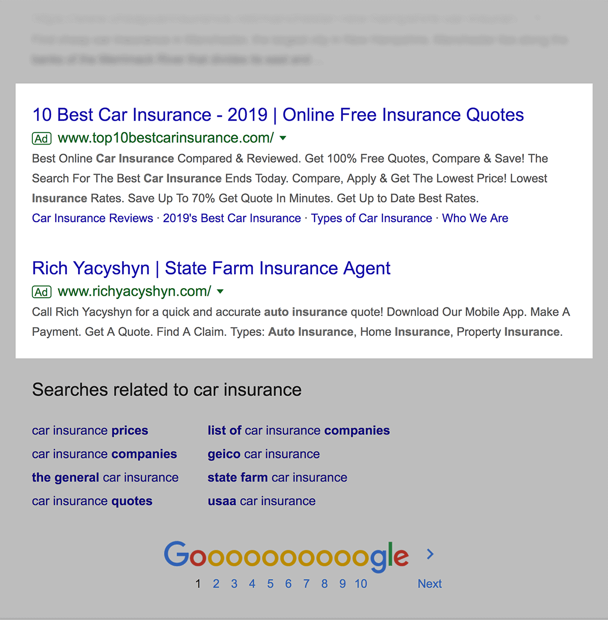 Ads at the bottom of SERPs page Ads at the bottom of SERPs page