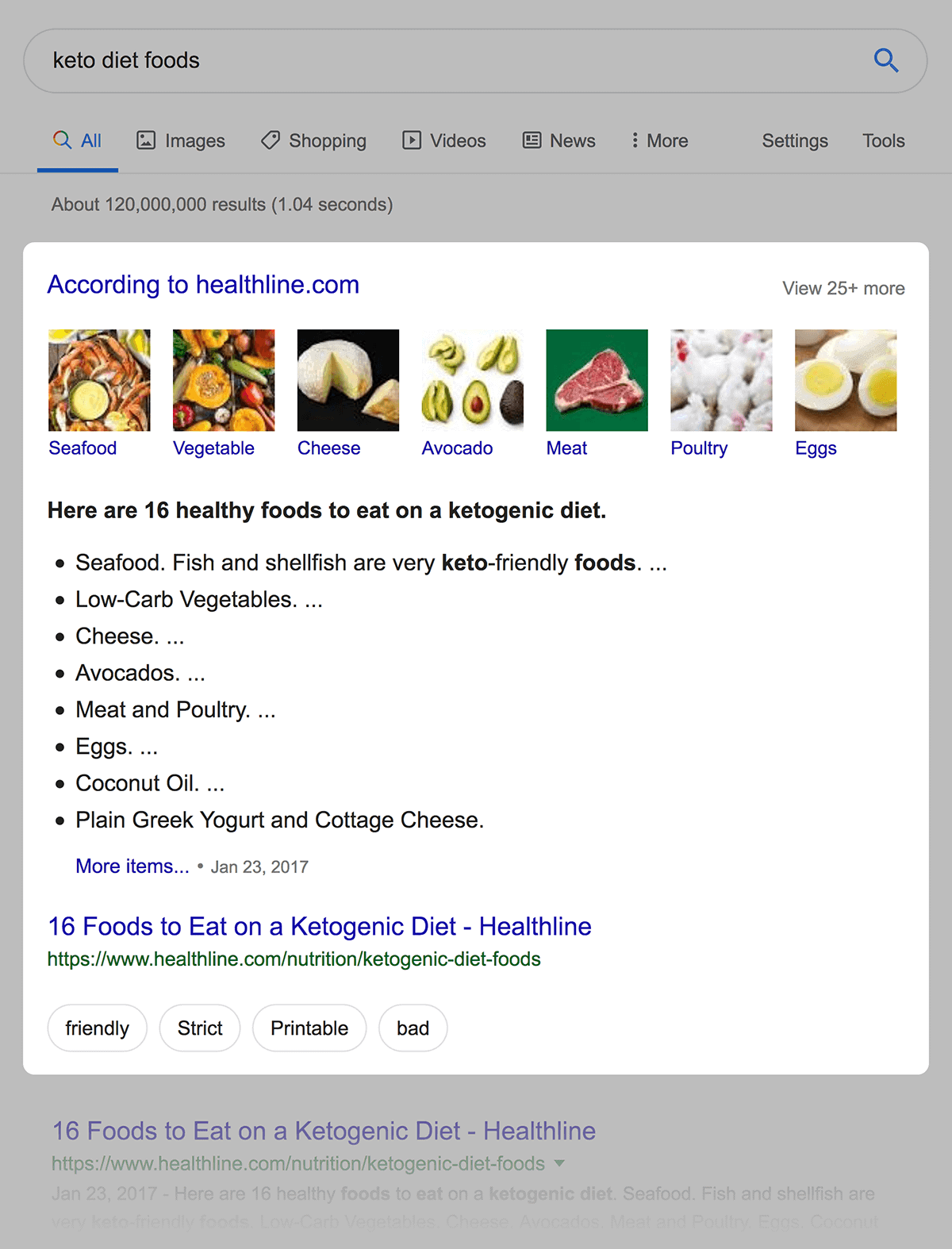 Featured Snippet example Featured Snippet example